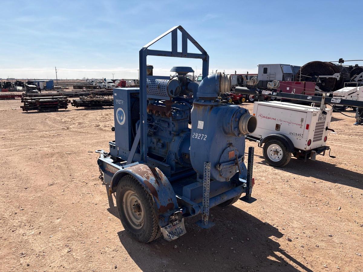 Used GORMAN RUPP SERIES 10 CENT PUMP MTD ON S/A BUMPER PULL TRAILER