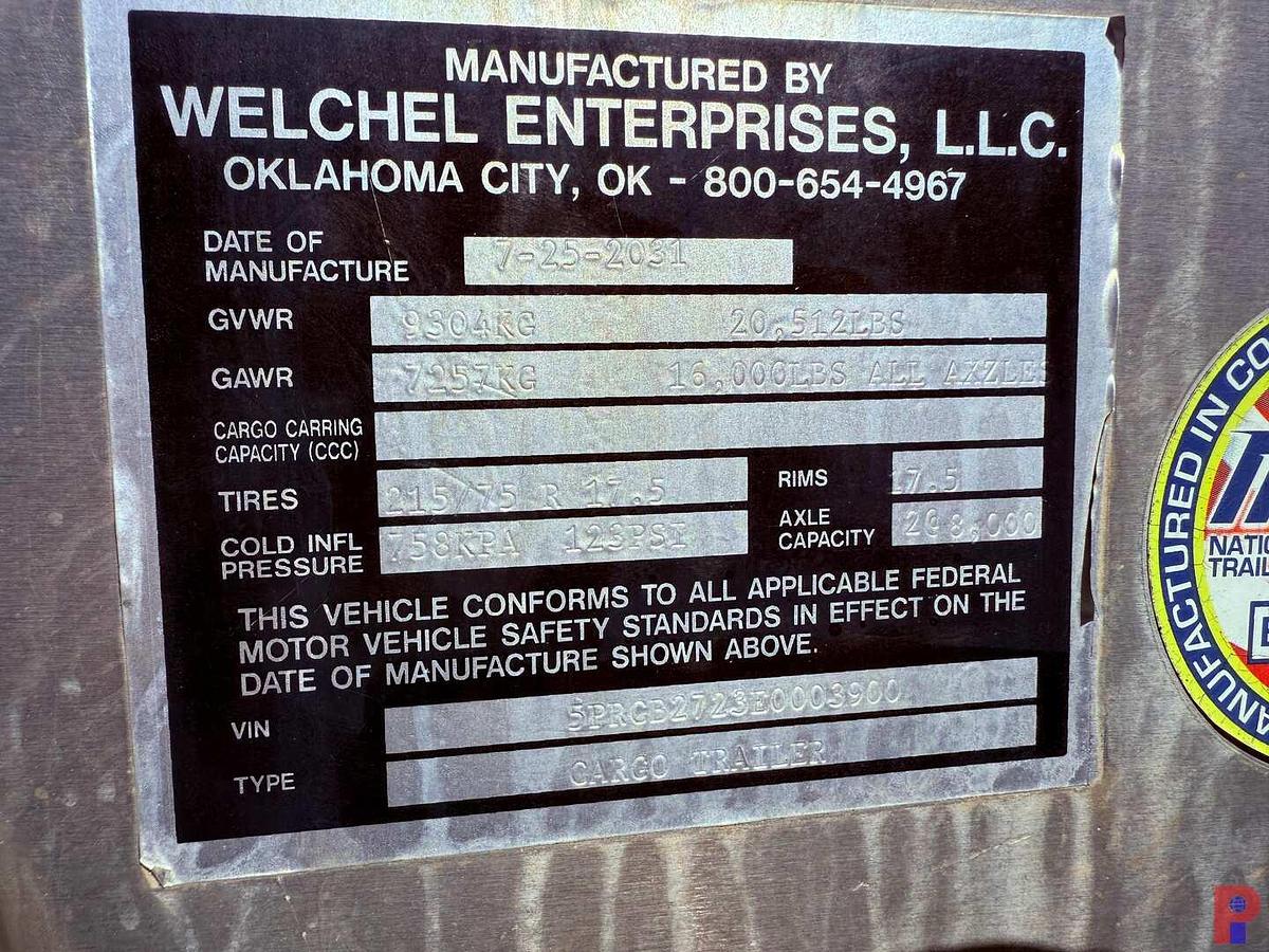 Used 2014 WELCHEL ENTERPRISES  35’ T/A GENERATOR POWERED OFFICE / CARGO TRAILER