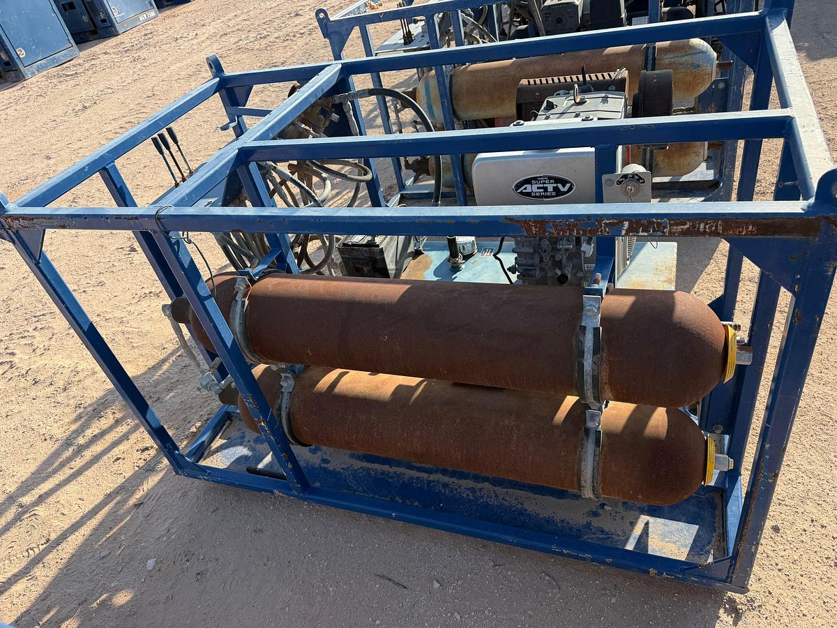 Used 3K WP 2-BOTTLE ACCUMULATOR NITROGEN BACKUP / TEST SKID P/B KUBOTA ACTV DIESEL ENGINE
