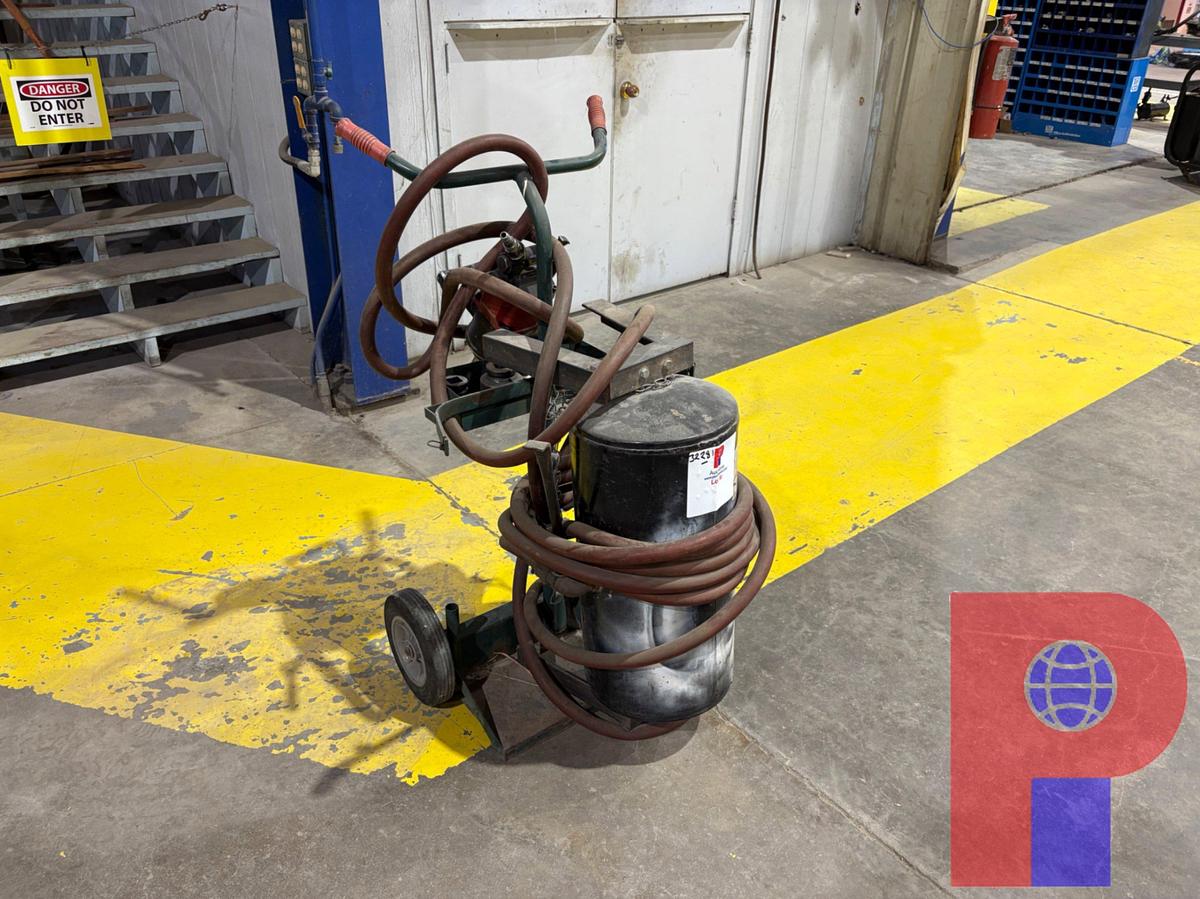 Used CENTRAL PNEUMATIC AIR IMPACT W/ SOCKETS, AIR VOLUME TANK, MTD ON 2-WHEEL DOLLY