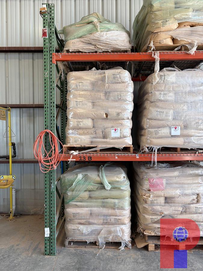 Used (3) PALLETS OF CRUSHED WALNUT SHELL, APPROX. 80 BAGS