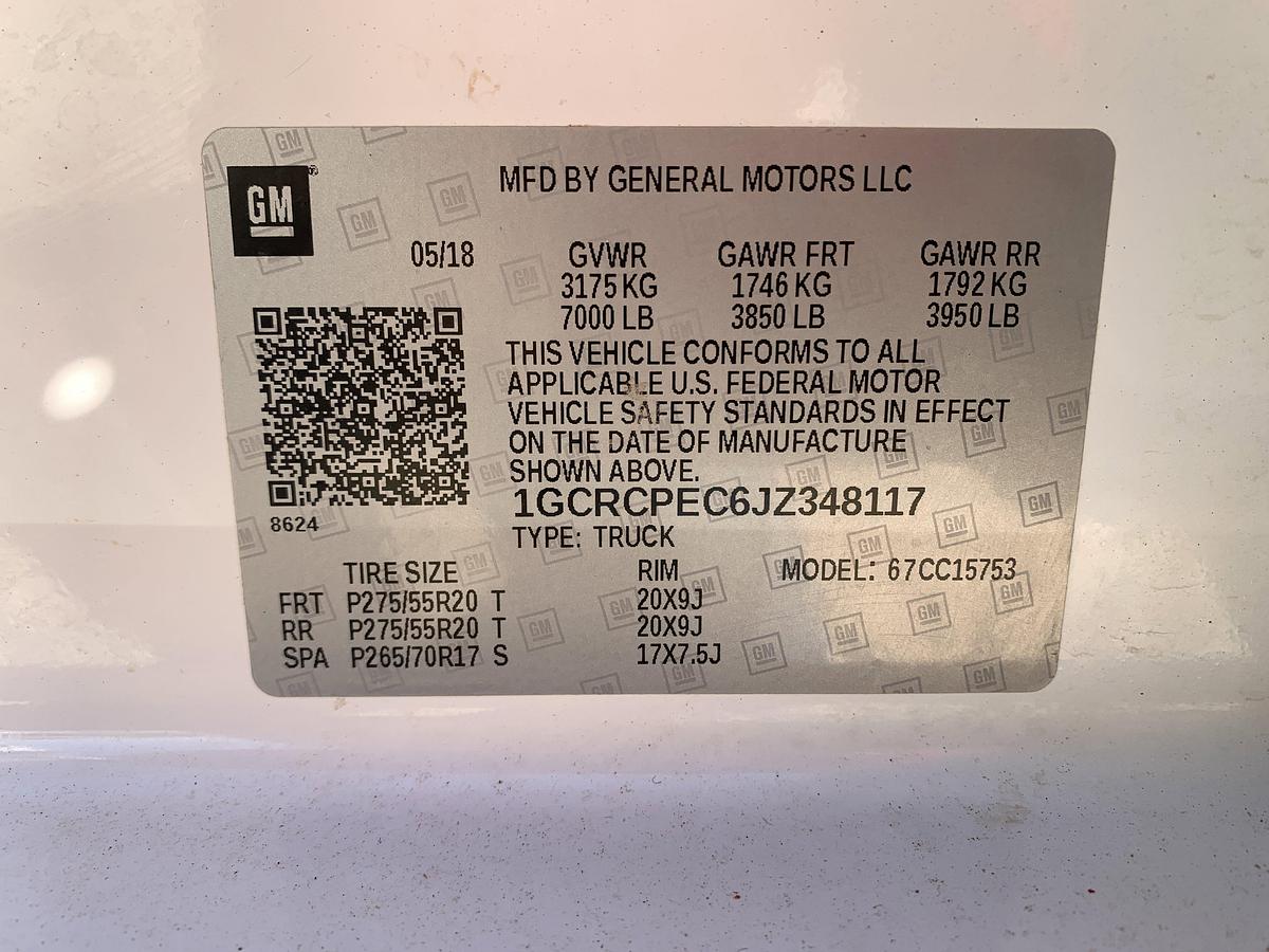 Used 2018 CHEVROLET SILVERADO 1500 CREW CAB PICKUP TRUCK