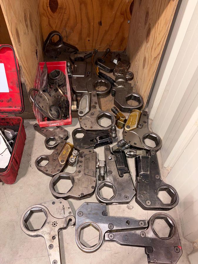 Used Lot of (19) assorted hydraulic torque wrenches & parts