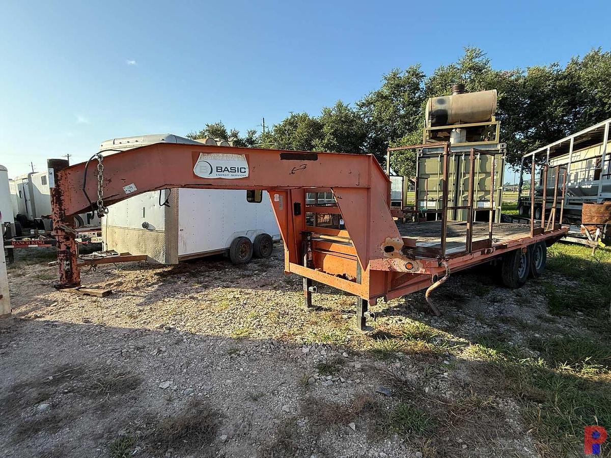Used 2011 CENTEX TRAILERS 16’ X 102” T/A SGL. WHL. FLATBED GOOSENECK TRAILER