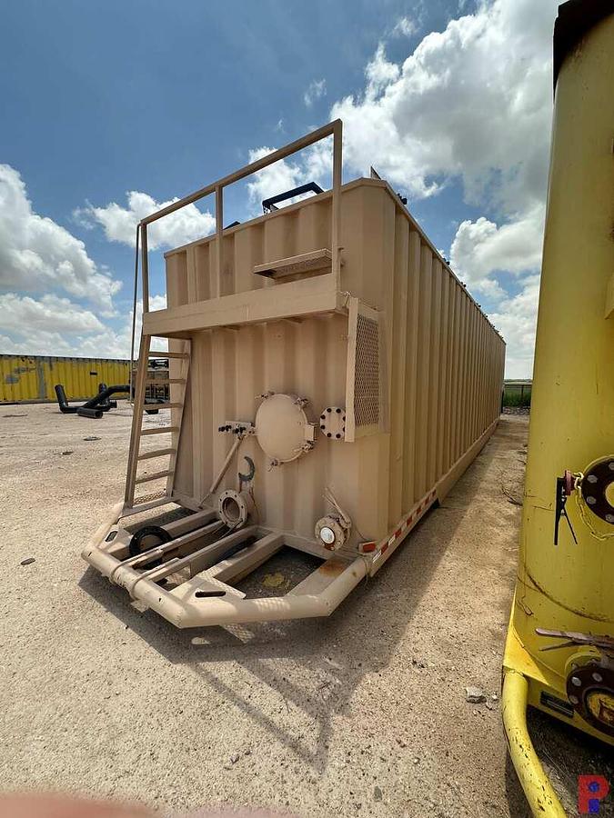 Used 500 BBL. WHEELED WEIR TANK W/ LINER