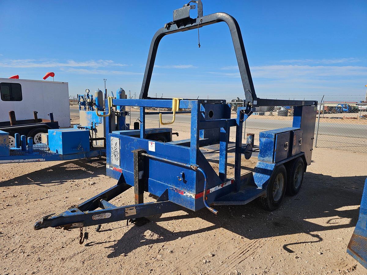 Used SHOPBUILT 12’ x 6’ t/a bumper pull BOP trailer