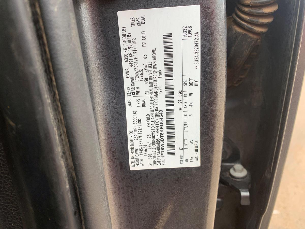 Used 2019 FORD F-350 SD XL 4X4 CREW CAB DUALLY PICKUP TRUCK
