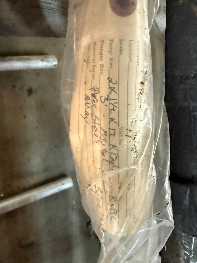 Used 2” x 1-1/2” x 12’, 3’ MTL PLGR, ROD, CS TRIM DOWNHOLE PUMP
