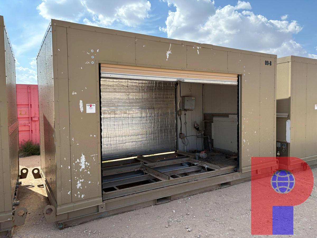 Used 16’L X 8’4”W X 9’8”H 2-DOOR CHEM SHED
