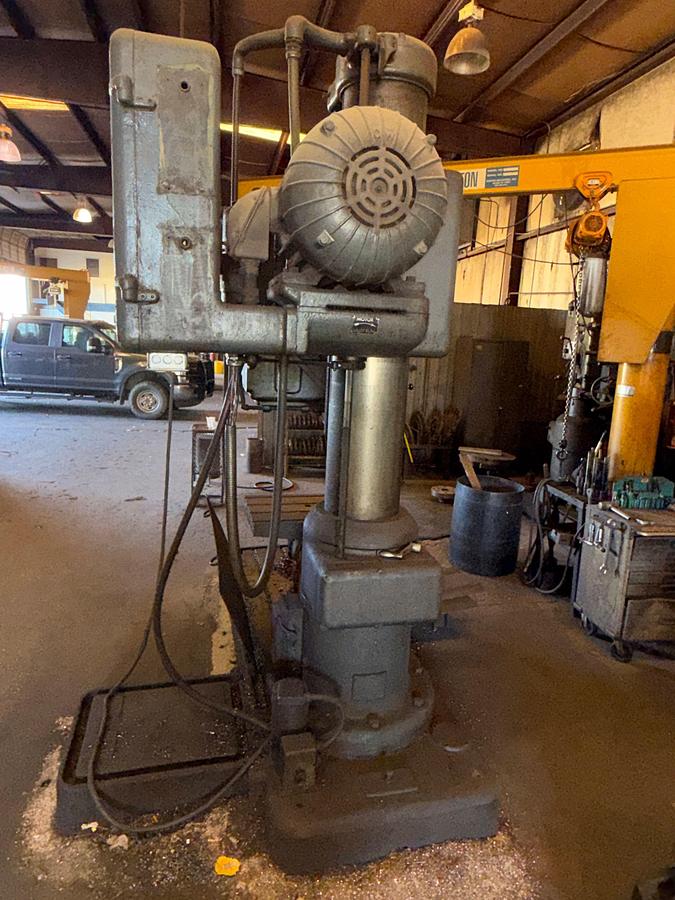 Used AMERICAN HOLE WIZARD 5FT. 13” COL. RADIAL ARM DRILL PRESS