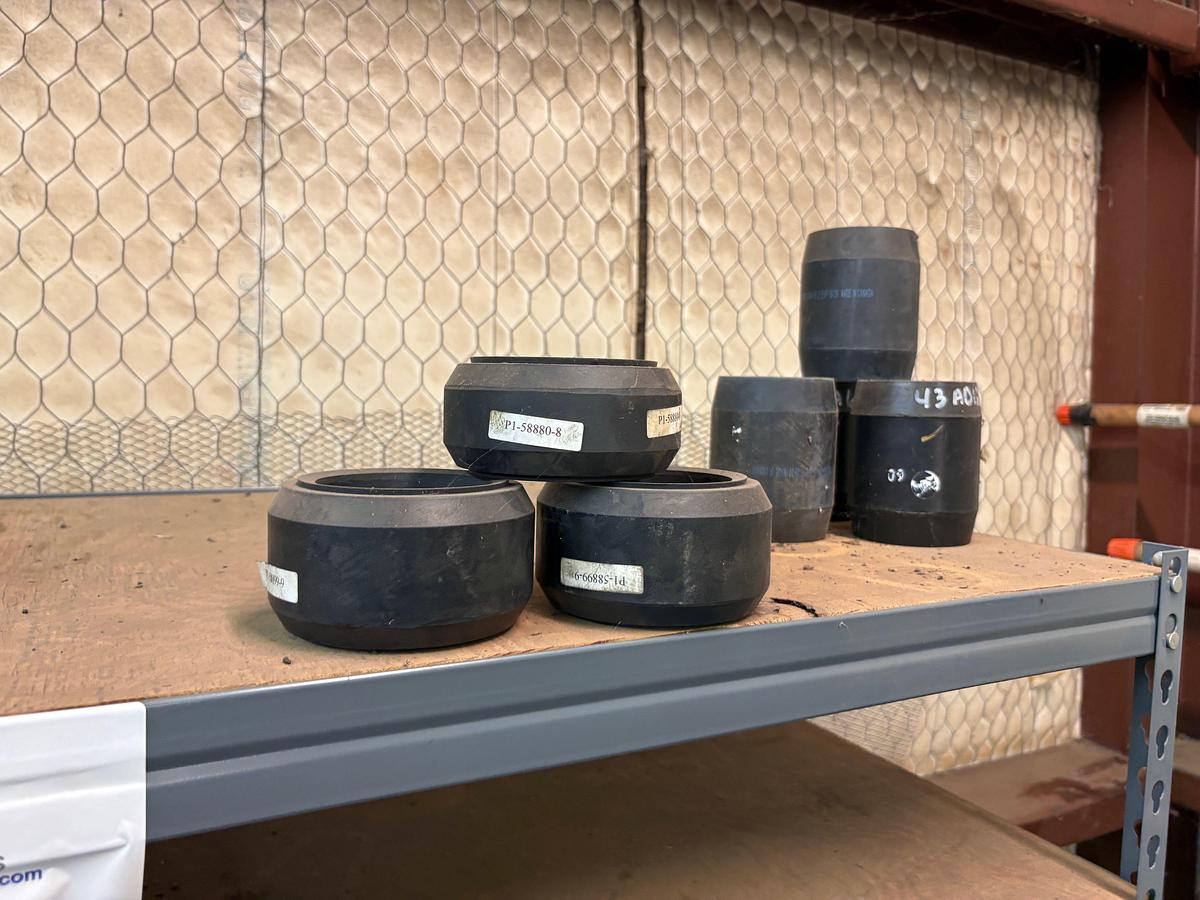 Used 4’ x 2’ x 70” shelving w/ packer & tubing anchor parts