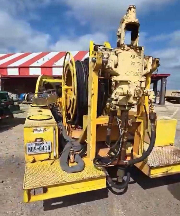 Used 2008 VENTURETECH XK-90 POWER SWIVEL MTD ON T/A GOOSENECK TRAILER