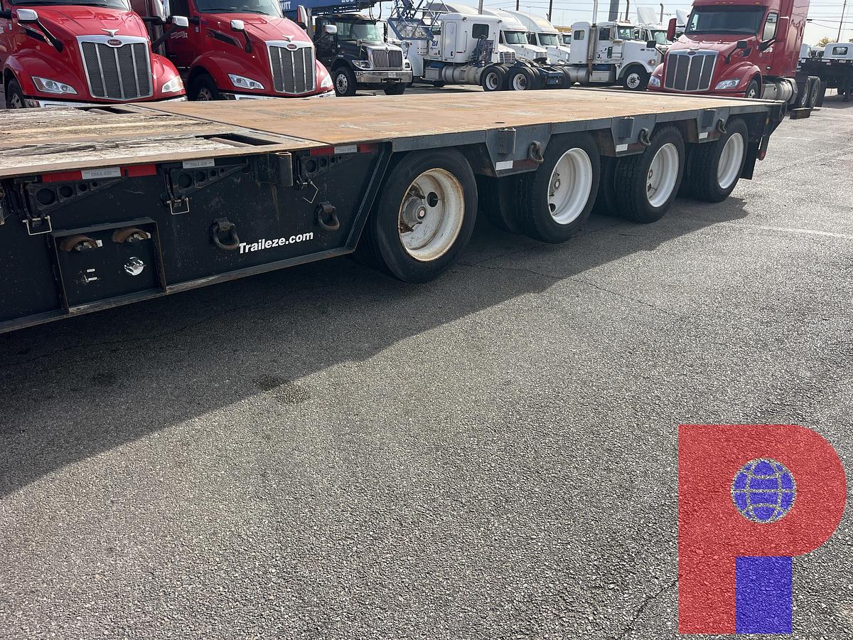 Used 2014 TRAIL-EZE TE120FGOF 60 TON 4-AXLE SCISSOR NECK LOWBOY