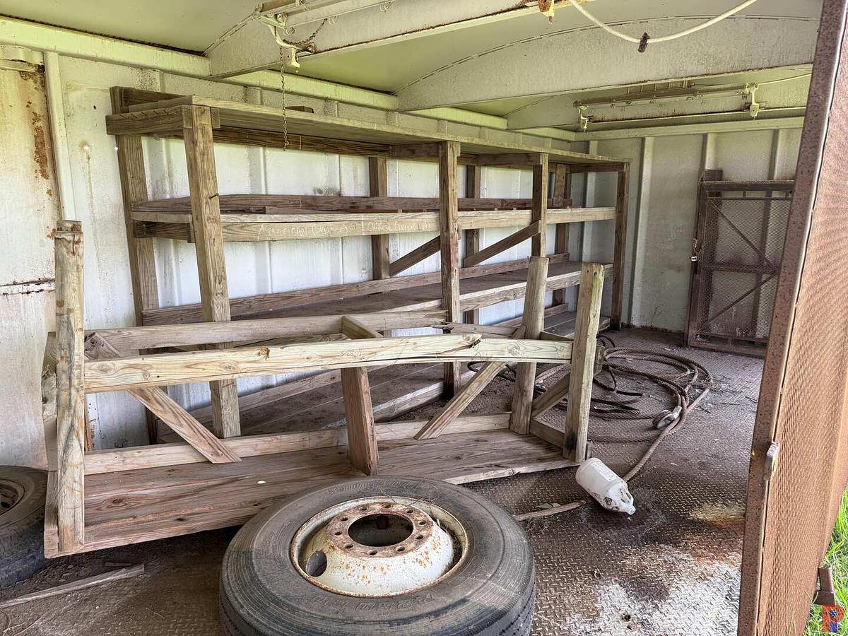 Used 24’L X 10.6’W X 9’H SKIDDED DOGHOUSE W/ OPEN SIDE SLIDING DOORS