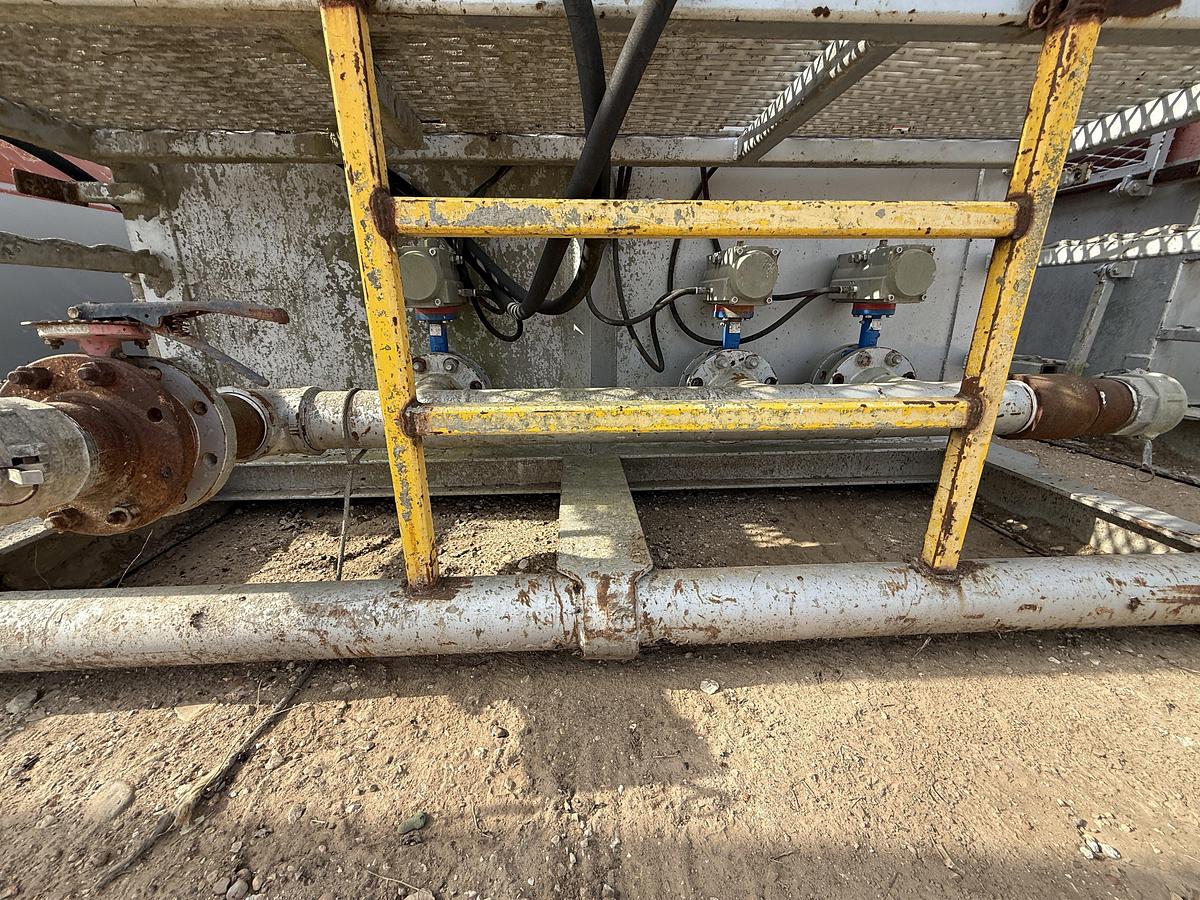 Used 15’ X 7’ X 5’ 3-COMP CEMENT MIXING TANKS W/ CATWALK & PORCH