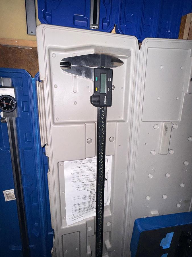 Used SECTION (5) 24” (1) 40”, (2) 12” DIGITAL & MANUAL OD/ID MICROMETERS (1) DEPTH GAUGE & ROLLING POLY PARTS CART