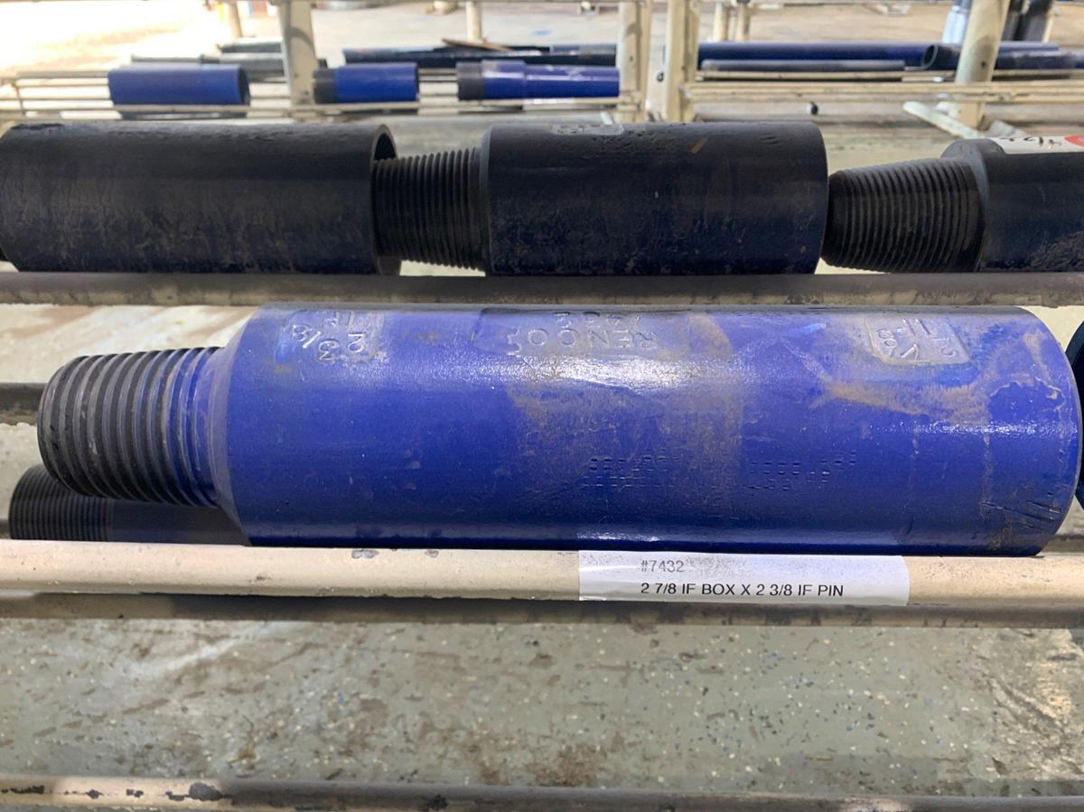 Used (3) 2 3/8 EUE B x 2 3/8 CS HYD P (1) 3 1/2 REG P x 2 7/8 IF P (1) 2 7/8 IF B x 2 3/8 IF P (1) 2 7/8 IF B x 4 1/2 REG B