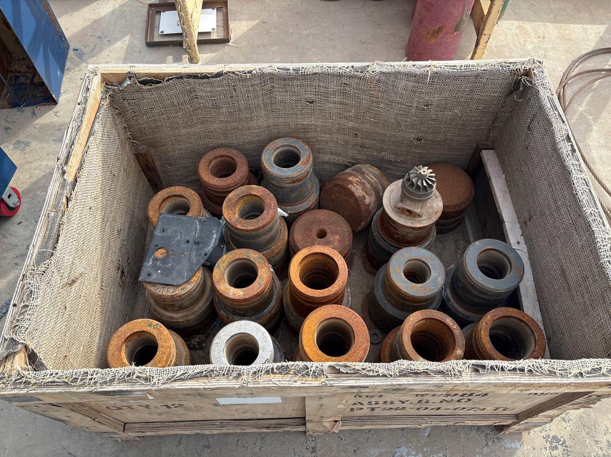 Used Crate of (18) assorted test hangers