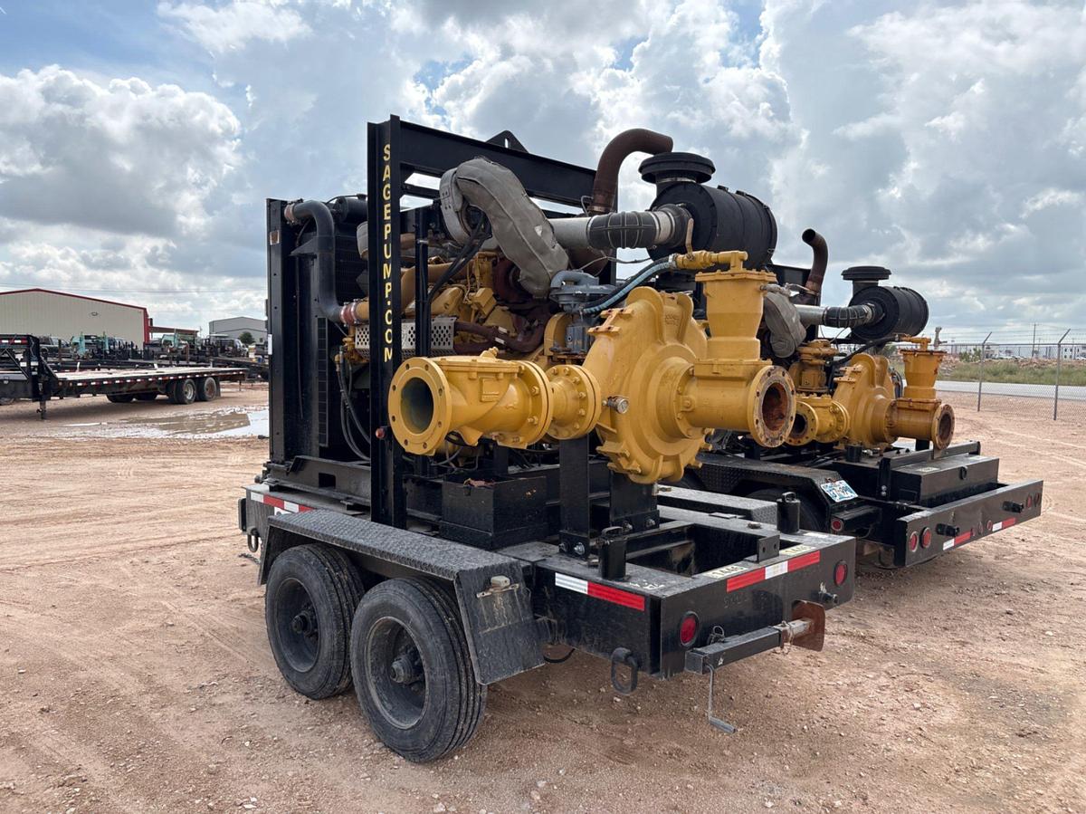Used Cornell D6875-2 6x8 water transfer pump mtd on t/a bumper pull trailer