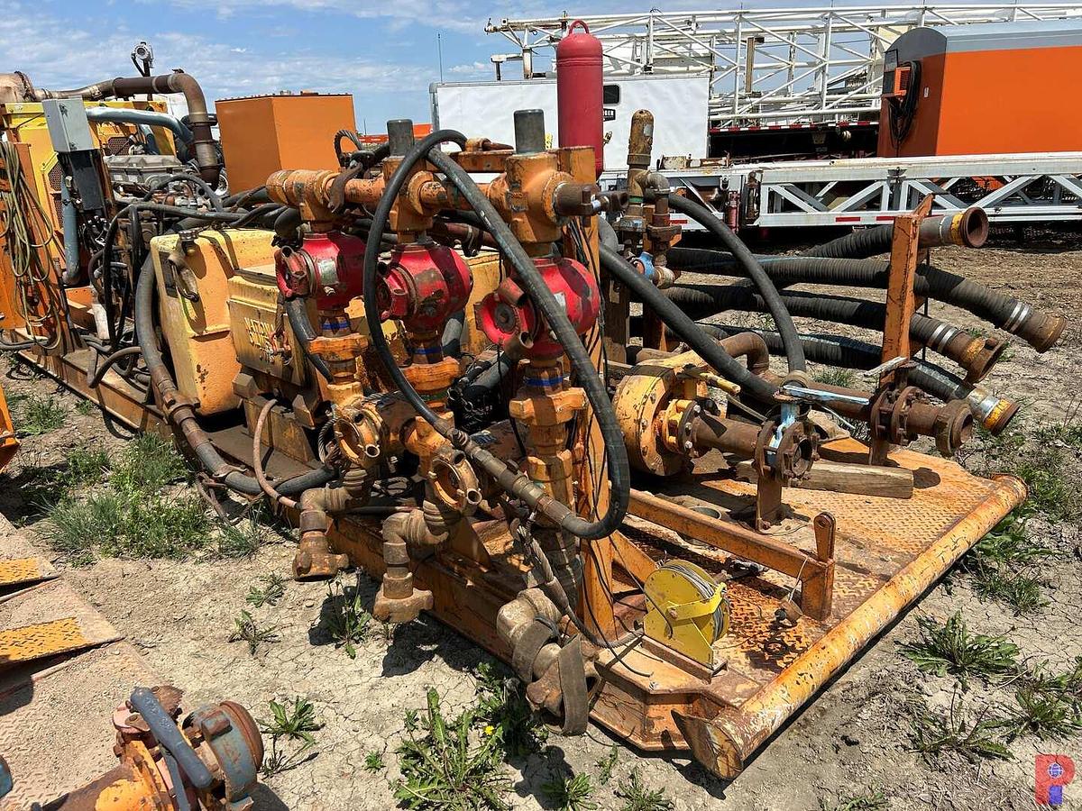 Used NATIONAL OILWELL JWS-340 TRIPLEX WELL SERVICE PUMP P/B DETROIT 60 SERIES W/ ALLISON TRANS.