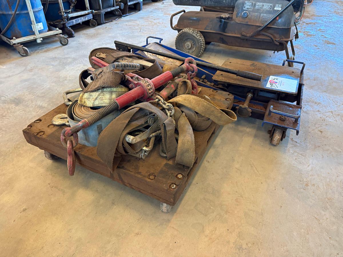 Used OXYGEN & ACETYLENE TORCH CART, HOSES, HANDLE, & TIPS, (NO BOTTLES)