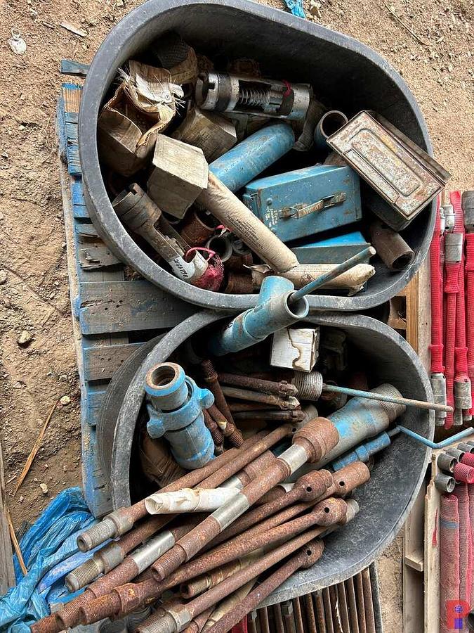 Used (2 X $) (2) MISC TUBS W/ FISHING TOOLS