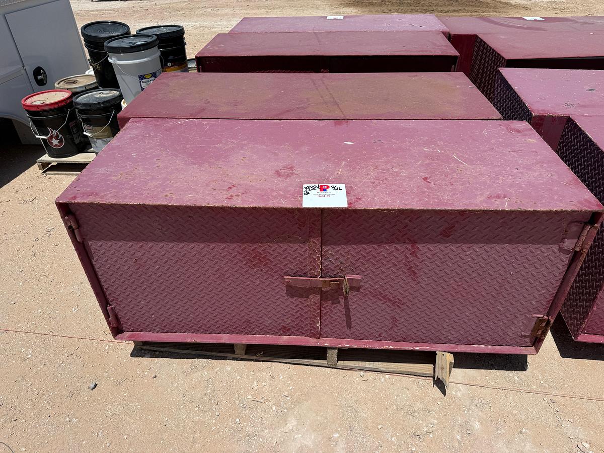Used (2) 5’L x 2’W x 2’H STEEL 2-DOOR TOOL BOXES