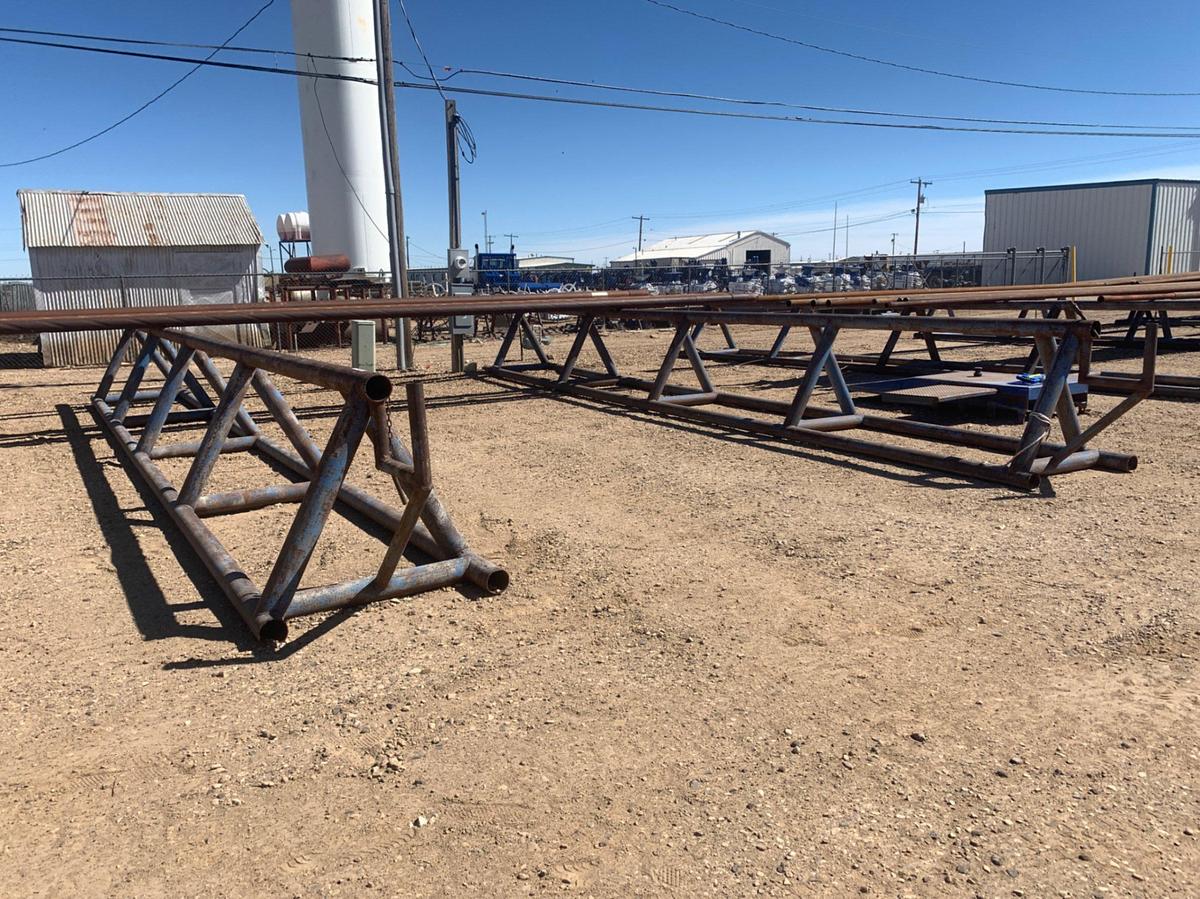 Used (2) 31’ 5” x 40” x 4 1/2” Triangle Pipe Racks