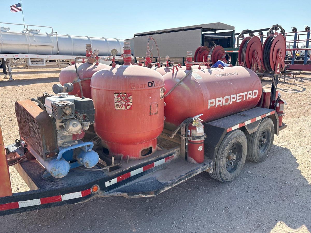 Used 2017 SAGE OIL VAC 14’ X 5’ T/A BUMPER PULL LUBE TRAILER