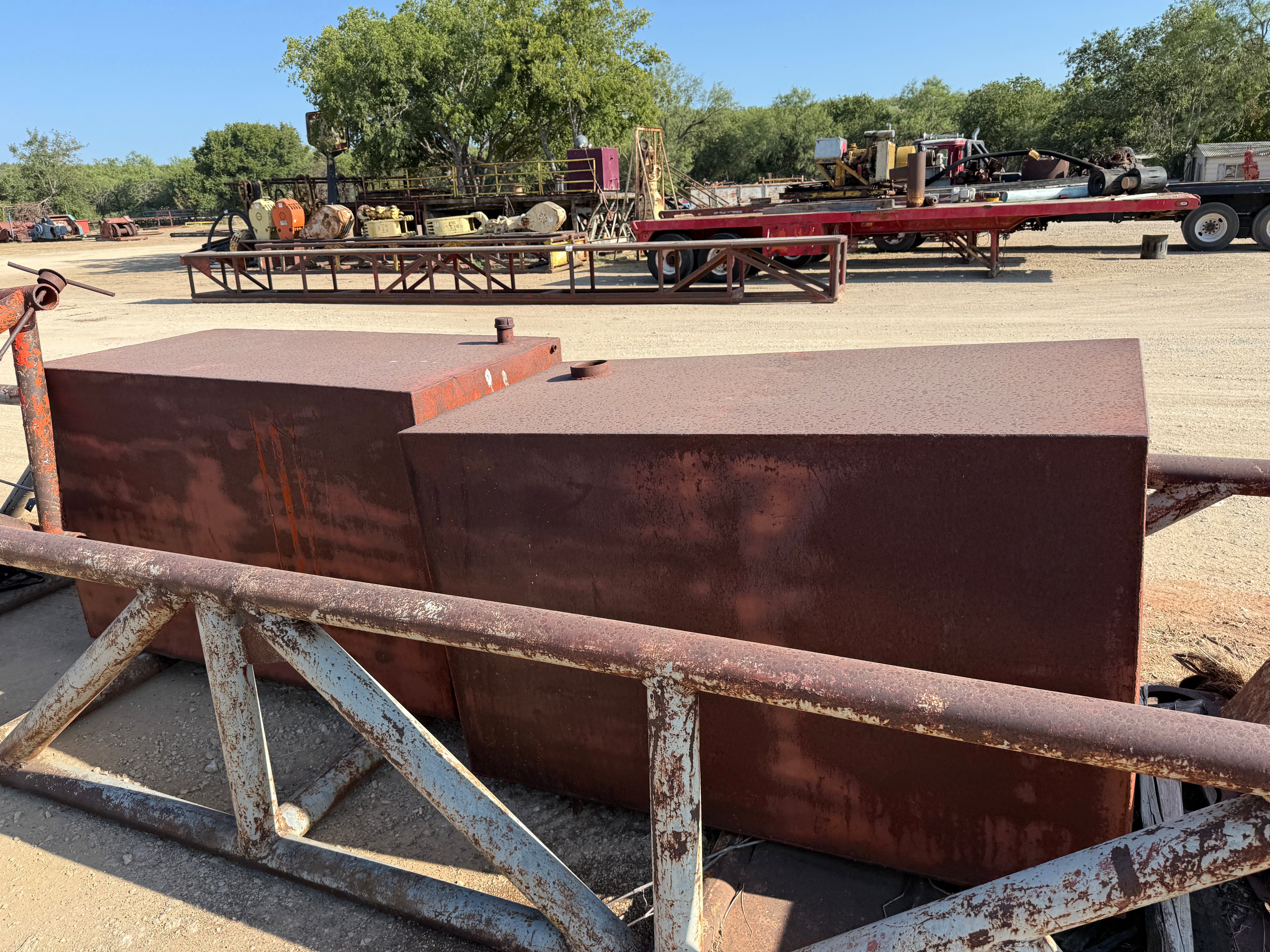 Used 50’ x 5’ x 3’ SKIDDED PIPE TUB W/ CONTENTS