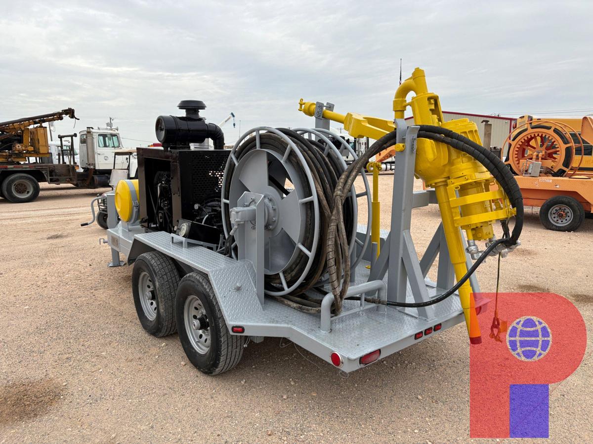 Used BOWEN 2.5 85-TON POWER SWIVEL MTD ON EVCO T/A BUMPER PULL TRAILER