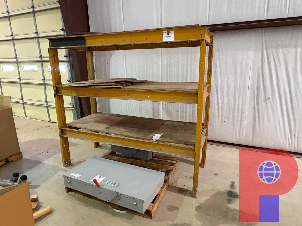 Used 7’ X 3’ X 6.5’ SHELVING W/ (2) SIEMENS ELECTRICAL SAFETY SWITCHES