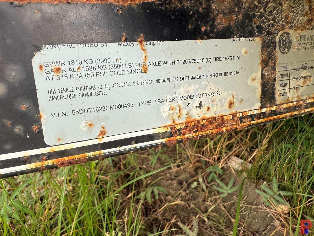 Used 2012 MAXEY WELDING 16’ T/A BUMPER PULL COOL DOWN TRAILER