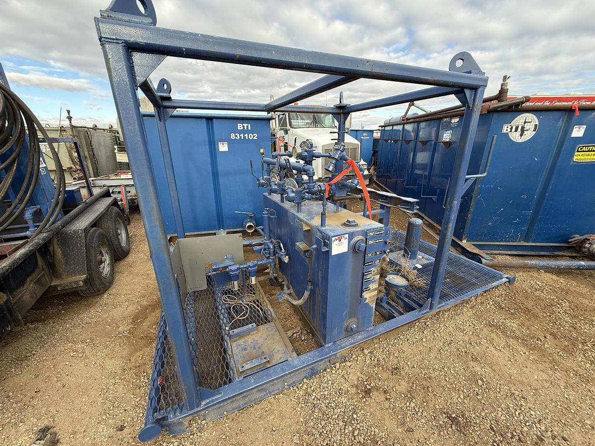 Used 12’L X 67”W ACCUMULATOR SKID W/ HYDRAULIC TANK