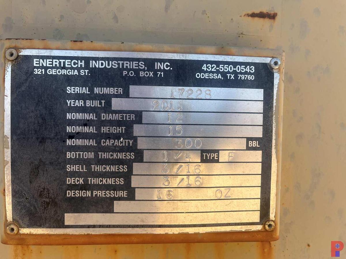 Used Tank Battery with (5) 300 BBL. Vertical Tanks & Catwalks
