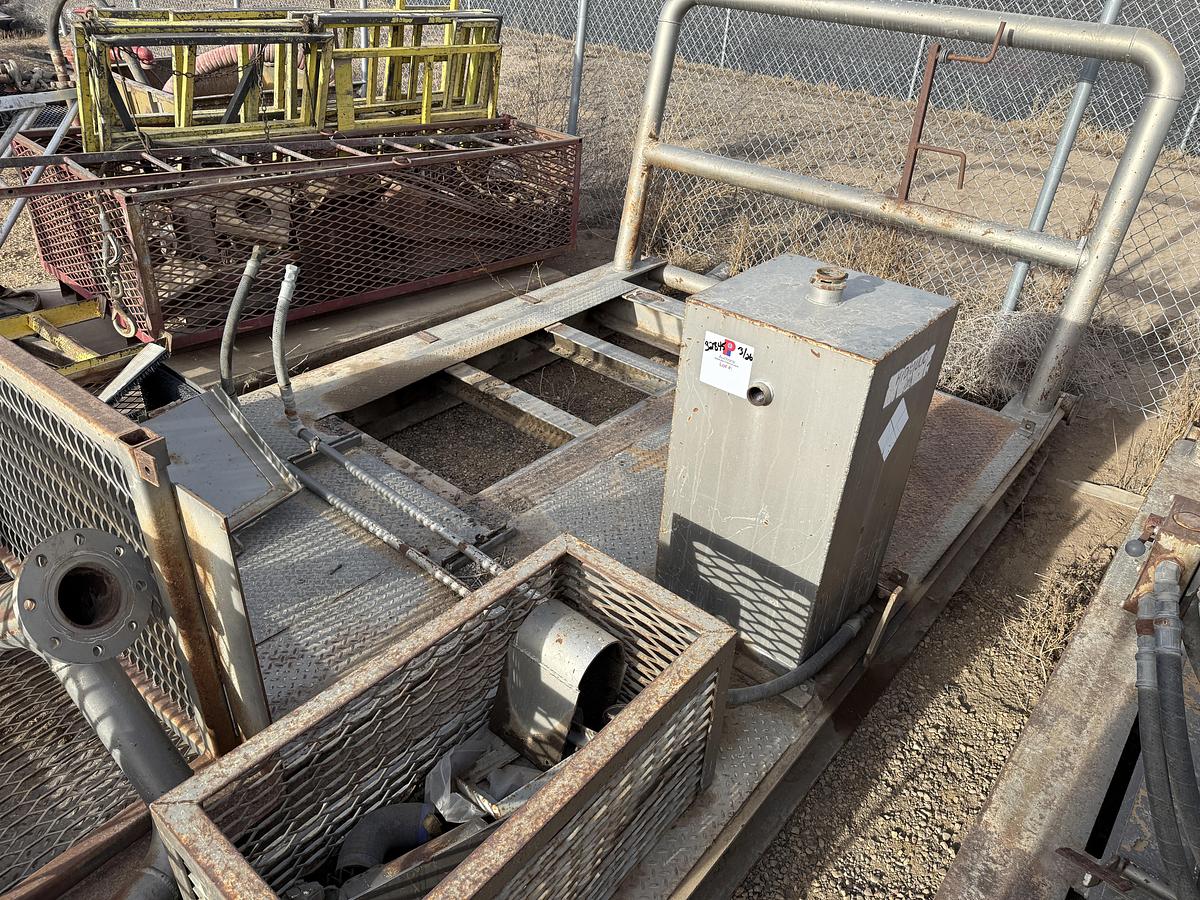 Used 25’ X 8’ HEAVY DUTY OILFIELD PUMP SKID