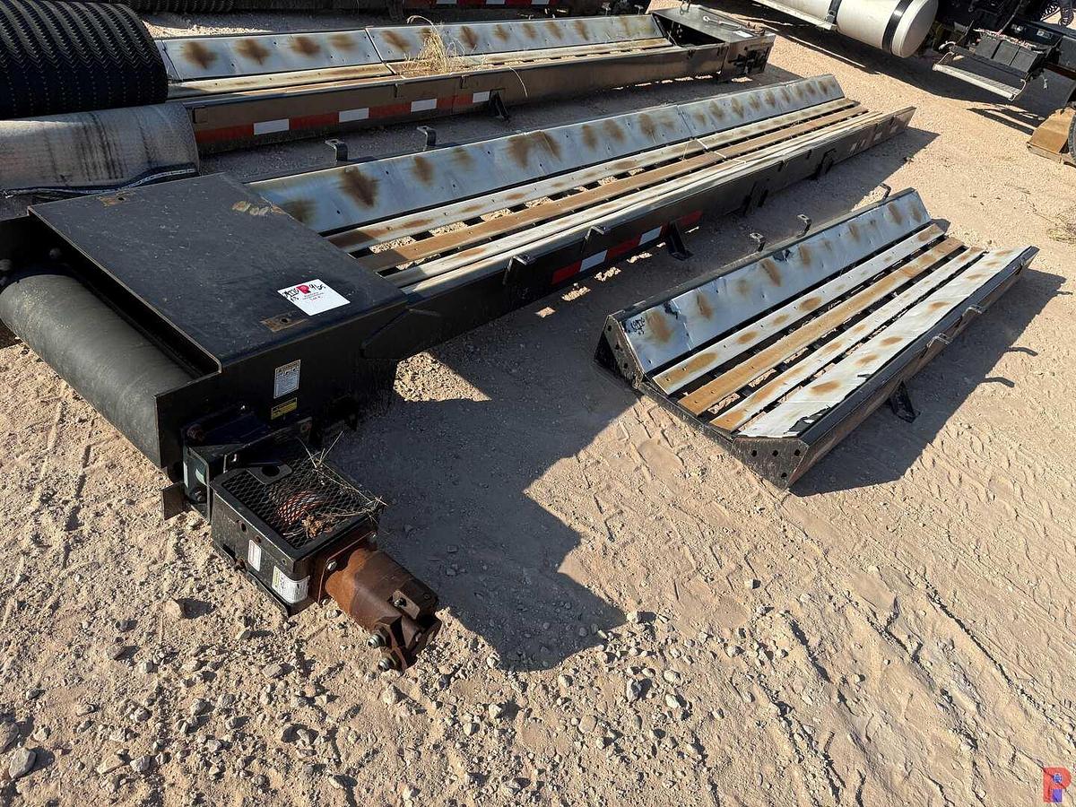Used (2) 11’ X 3’ HYDRAULIC TILT CONVEYORS, (3) 22’ X 32” CONVEYOR TROUGHS & (2) EXTENSIONS F/ SAND KING