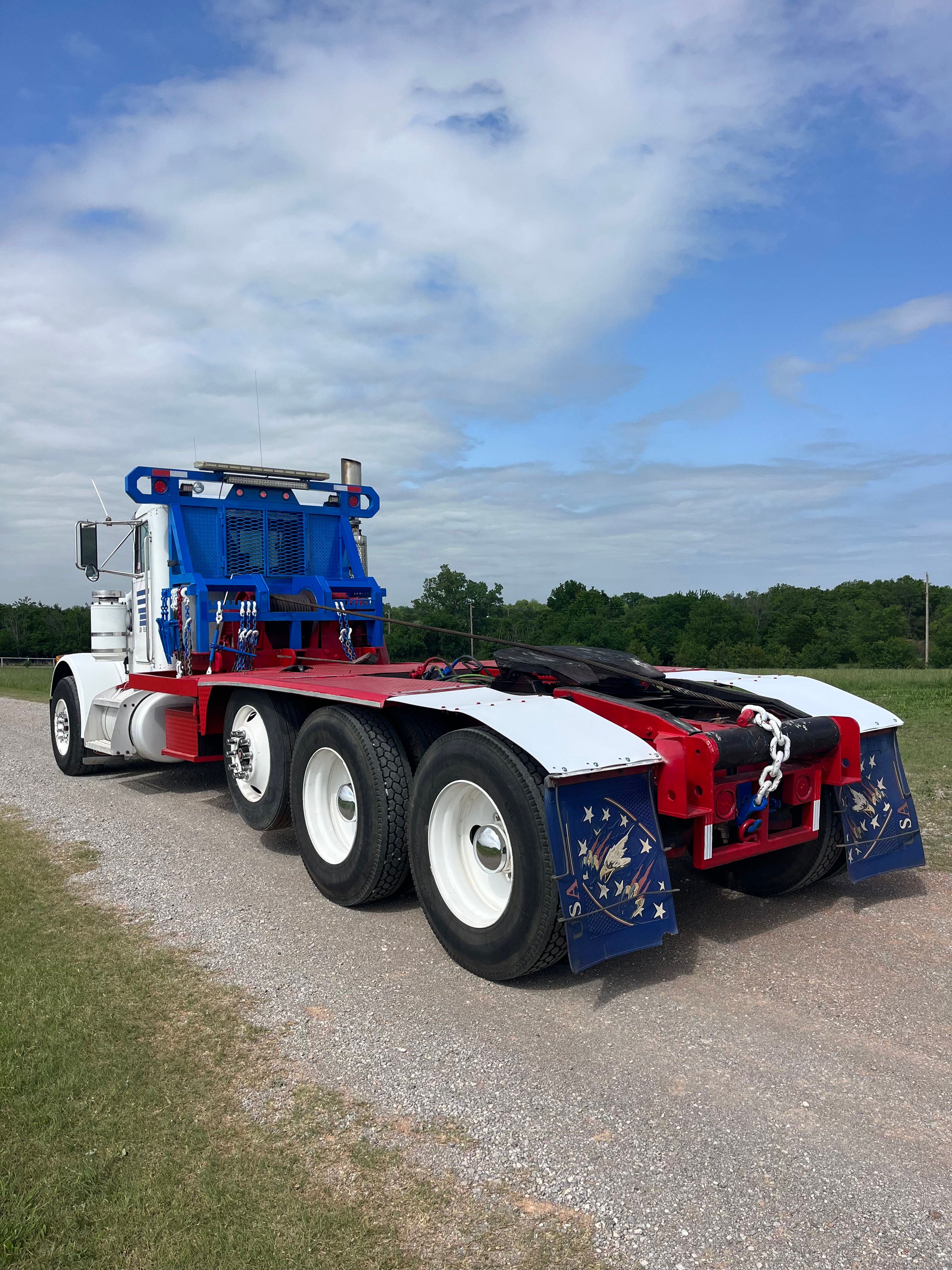 Used 1998 PETERBILT MODEL 379, 4-AXLE WINCH TRUCK TRACTOR