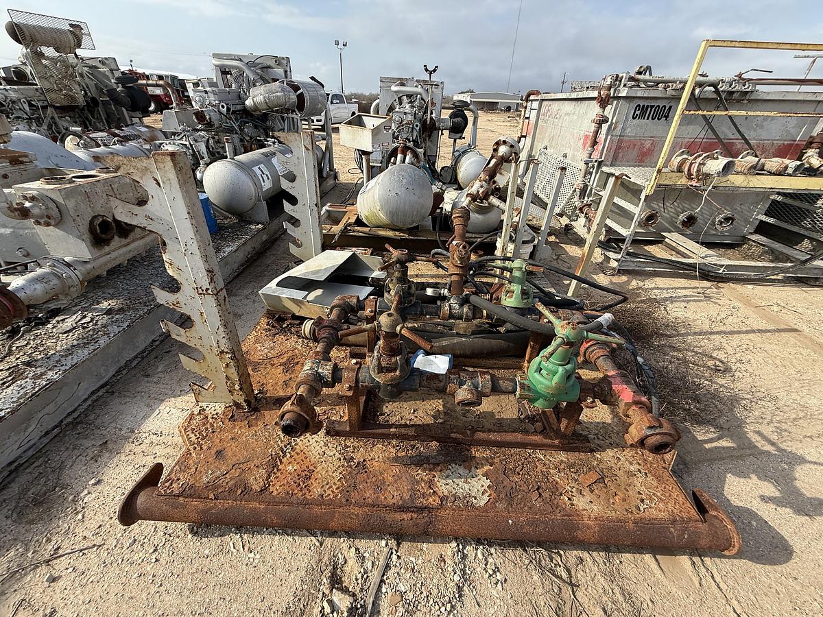 Used 25’ X 8’ PUMP SKID W/ DETROIT SERIES 60 & CONTENTS (INCOMPLETE)