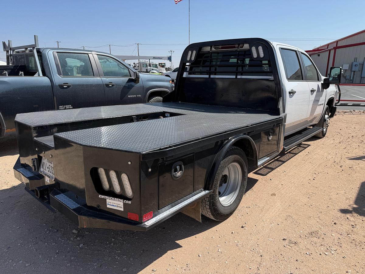 Used 2020 CHEVROLET SILVERADO 3500HD CREW CAB FLATBED TRUCK, 4X4