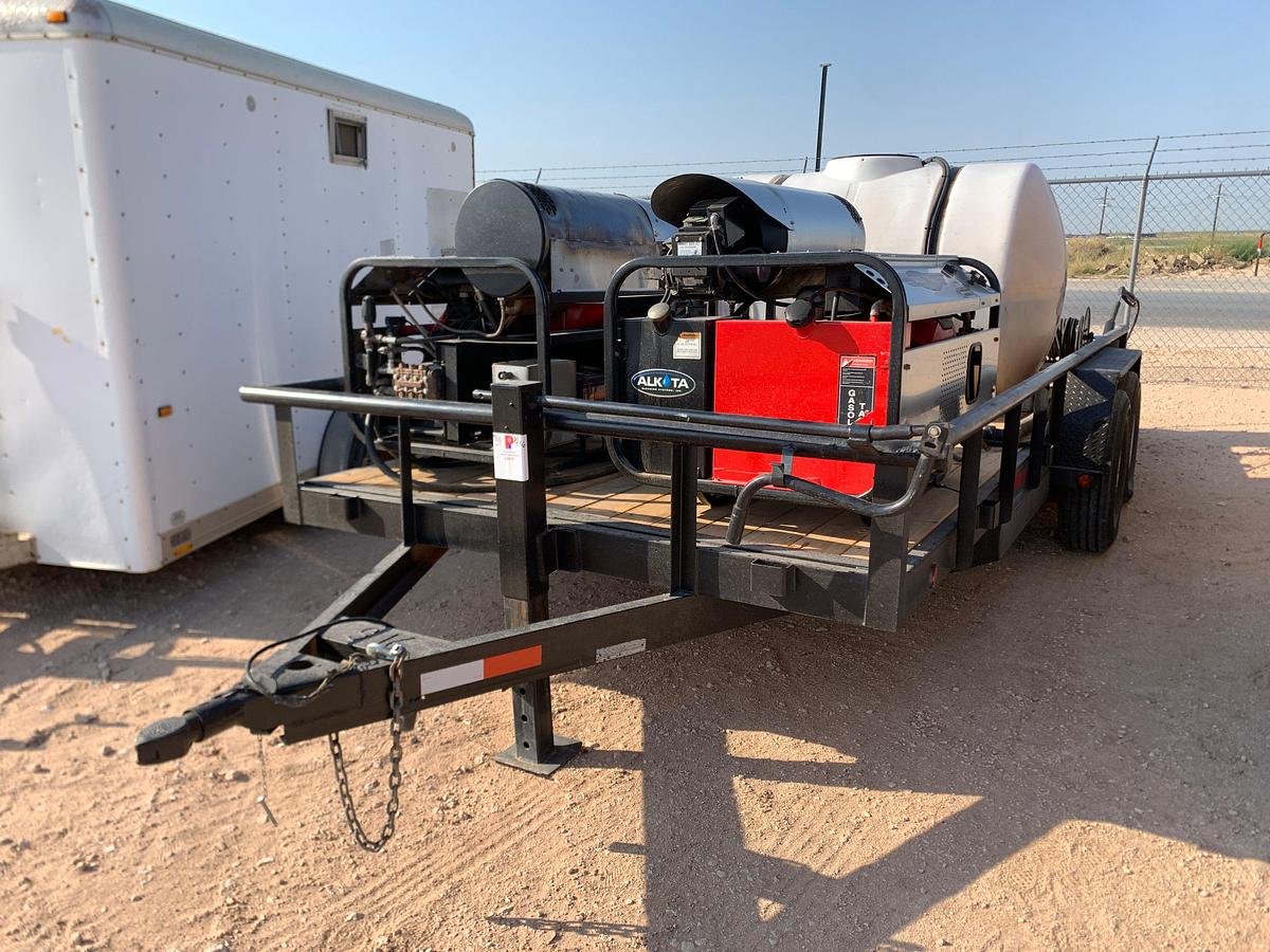 Used 2012 18’ x 7’ T/A BUMPER PULL PRESSURE WASHER TRAILER