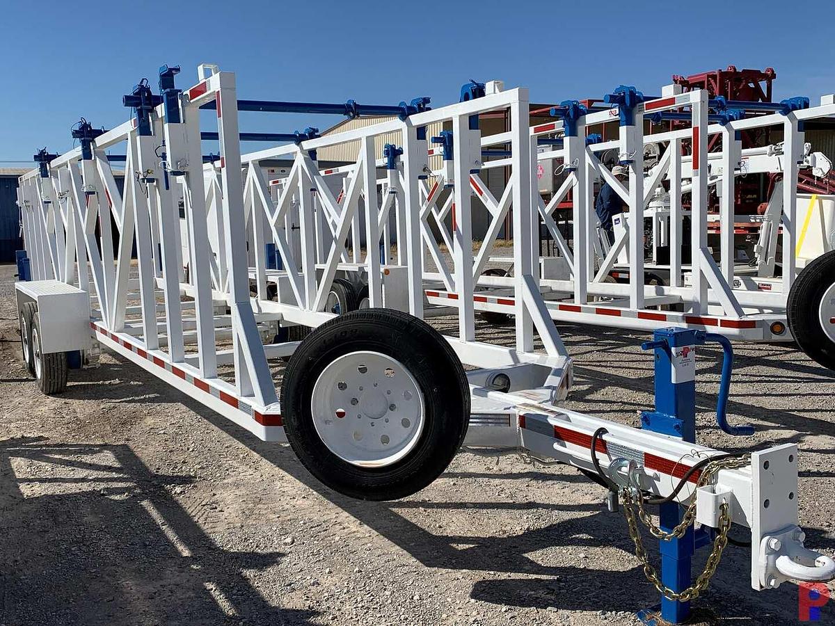 Used 2014 BRINDLE PRODUCTS, INC. 36’ T/A PINTLE HITCH 4 REEL TRAILER