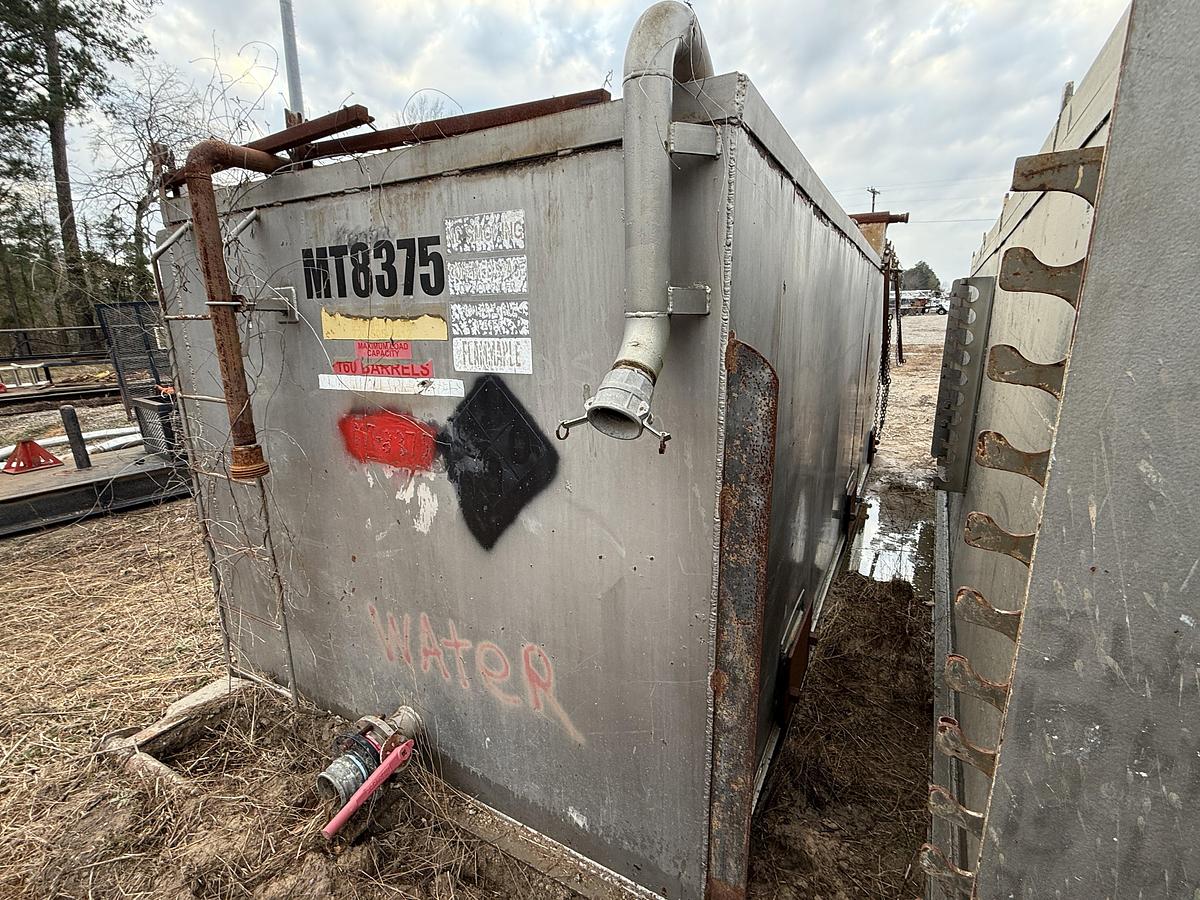 Used 22’ X 84” X 78” 3-COMP 160 BBL REVERSE PIT W/ GAS BUSTER & CATWALK