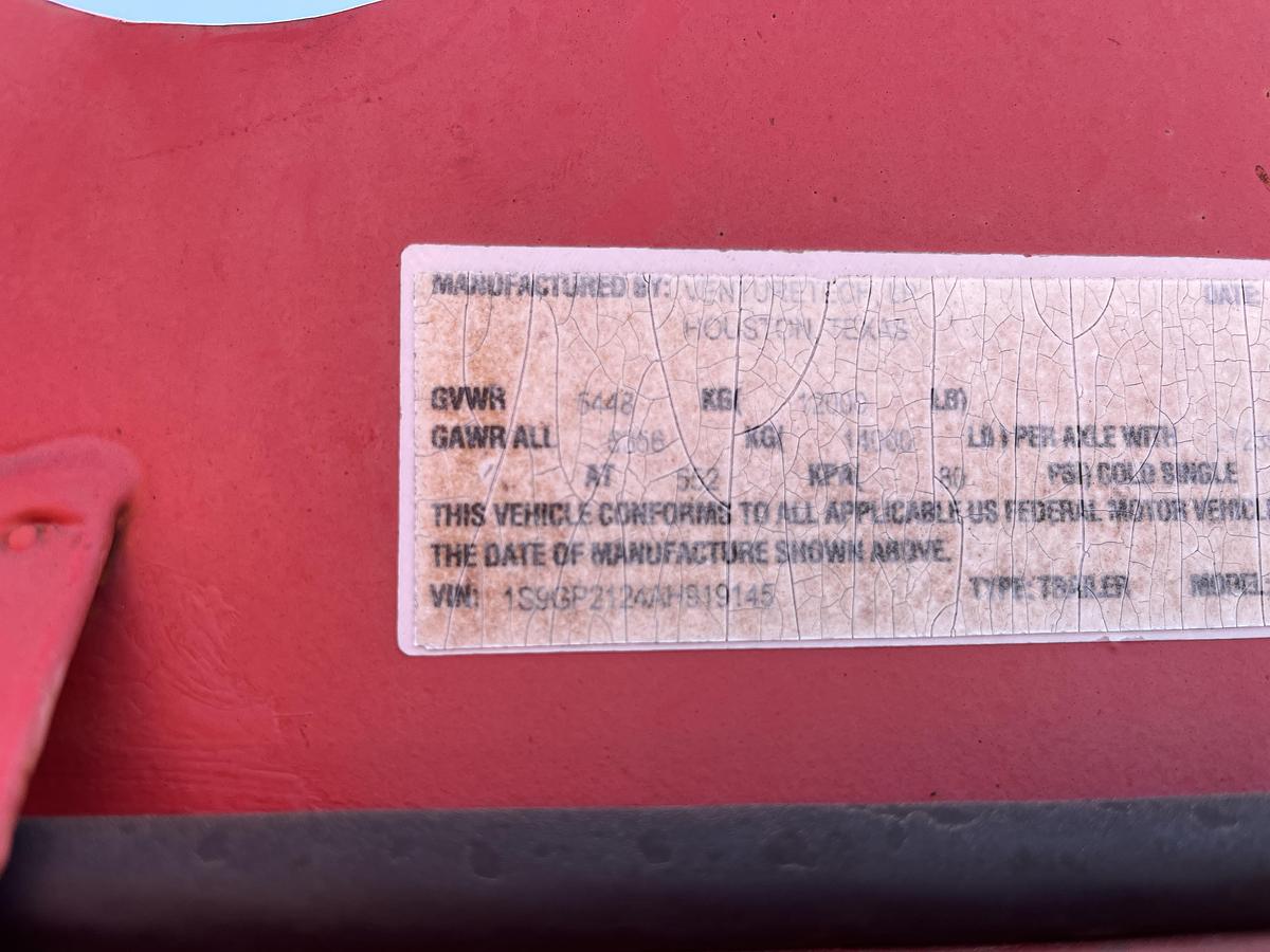 Used 2010 VENTURETECH XK-90 POWER SWIVEL MTD. T/A GOOSENECK TRAILER