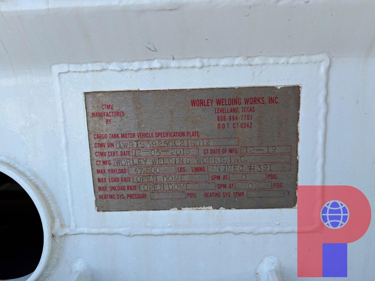 Used 2013 WORLEY WELDING WORKS  5,000GAL 3-COMPARTMENT T/A ACID TRANSPORT TRAILER