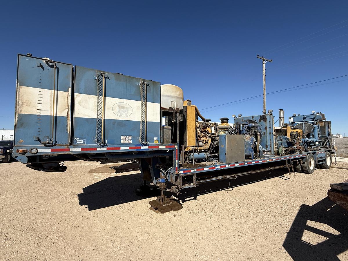 Used 2006 AIR FOAM UNIT P/B (3) CATERPILLAR ENGINES MTD ON PRECISION PUMP & COMPRESSOR T/A DROP DECK TRAILER