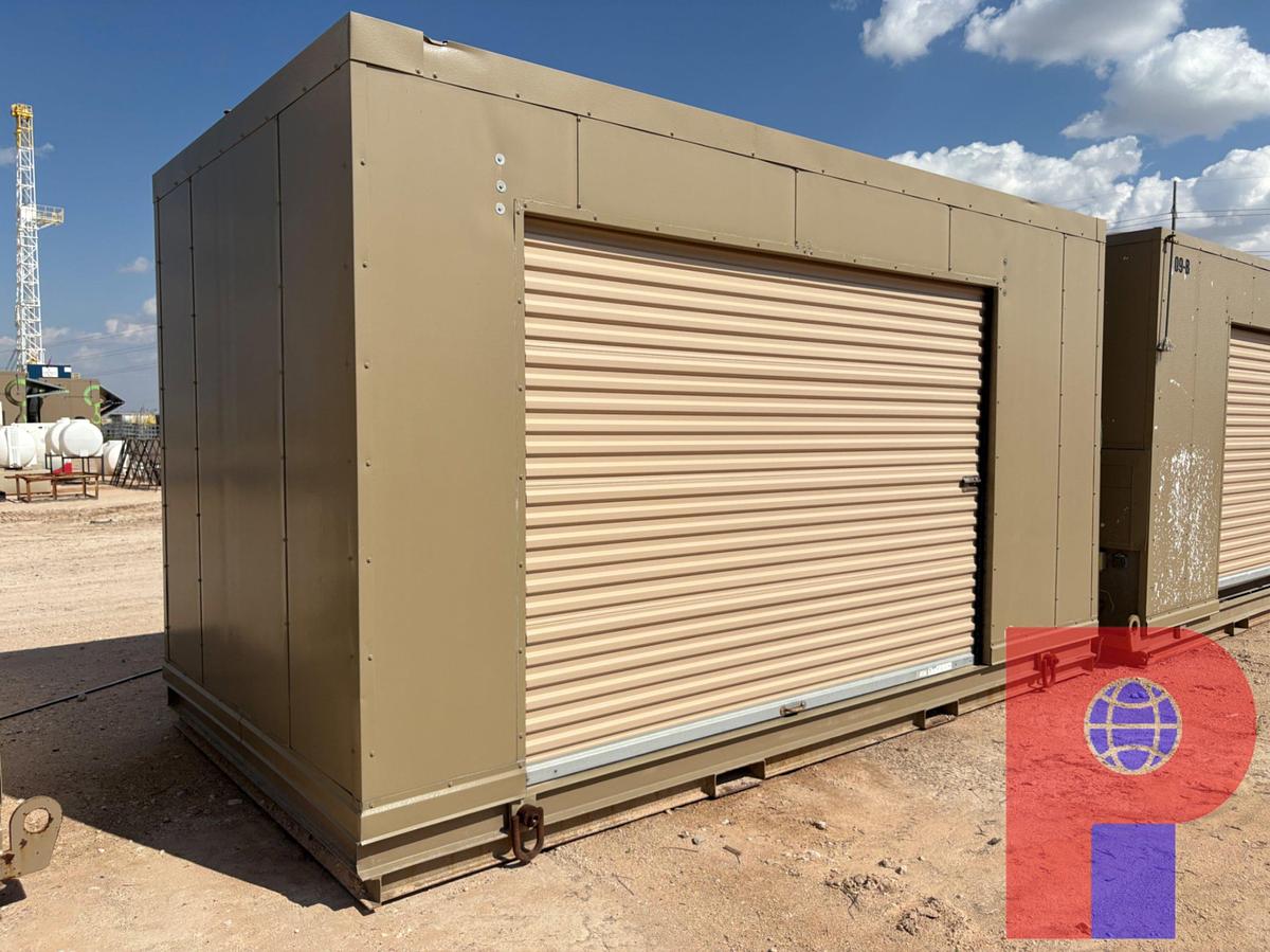 Used 16’L X 8’4”W X 9’8”H 2-DOOR CHEM SHED