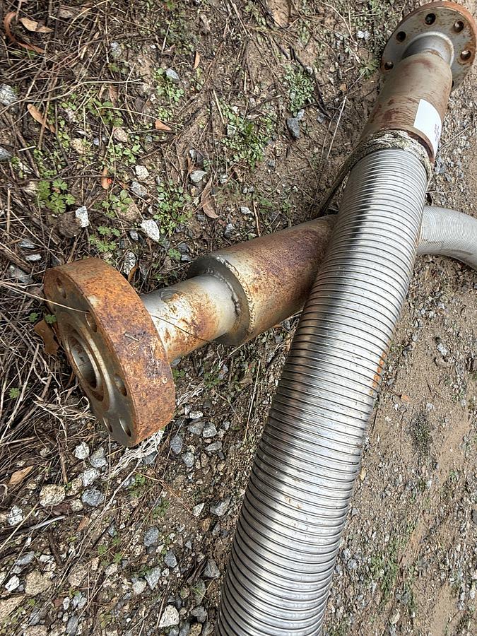 Used 3” X 30’ STAINLESS STEEL 10K WP PRESSURE HOSE W/ 10K FLANGES