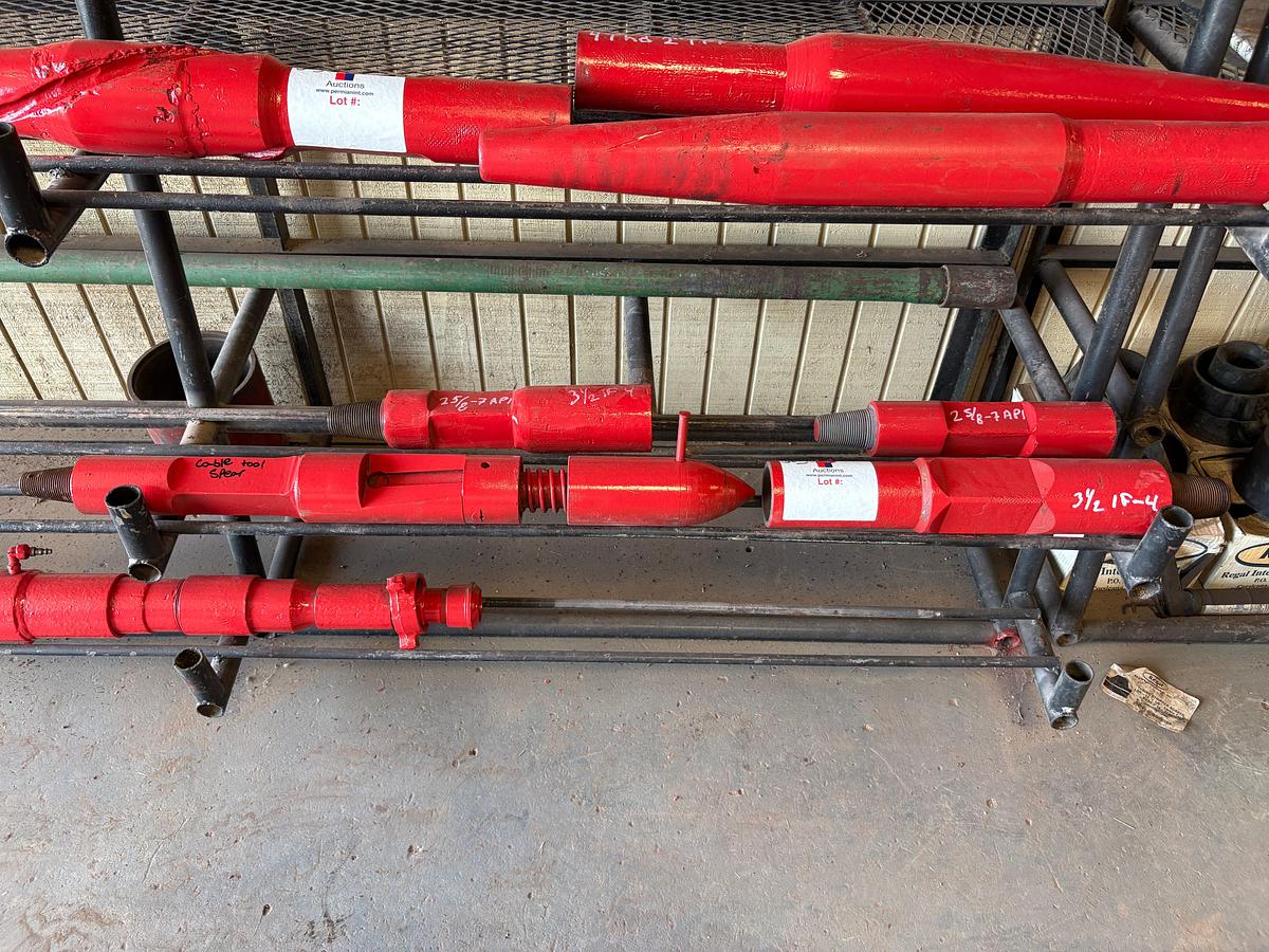Used 3-7/8”OD cable tool spear w/ (3) assorted X-overs