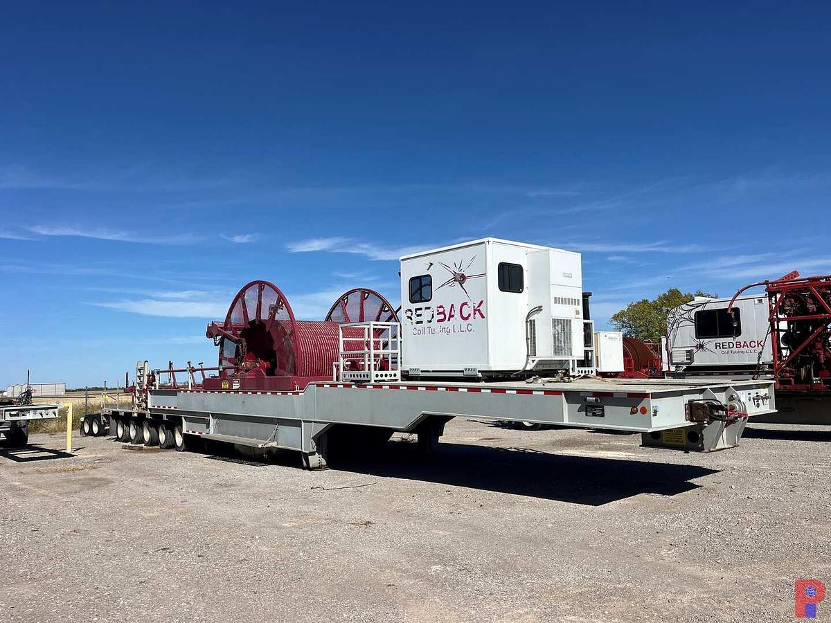 Used 2015 HYDRA RIG 12’W 10-AXLE W/ JEEP & BOOSTER COIL TUBING TRAILER